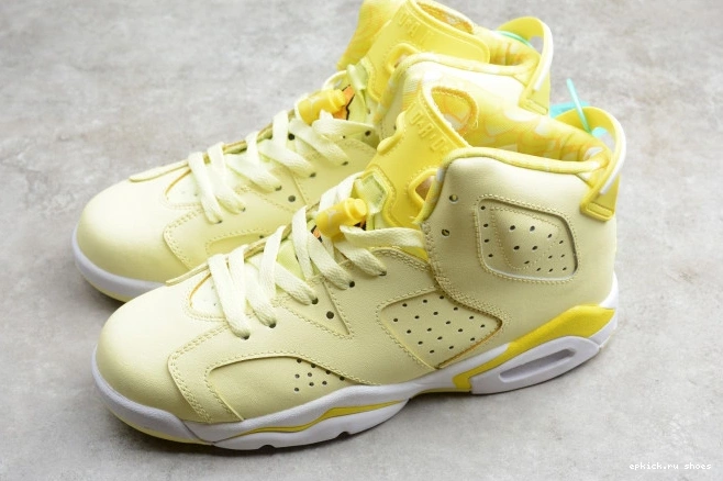 Rep 6 Retro (GS) Floral Jordan Yellow Dynamic Air 543390-800 0807
